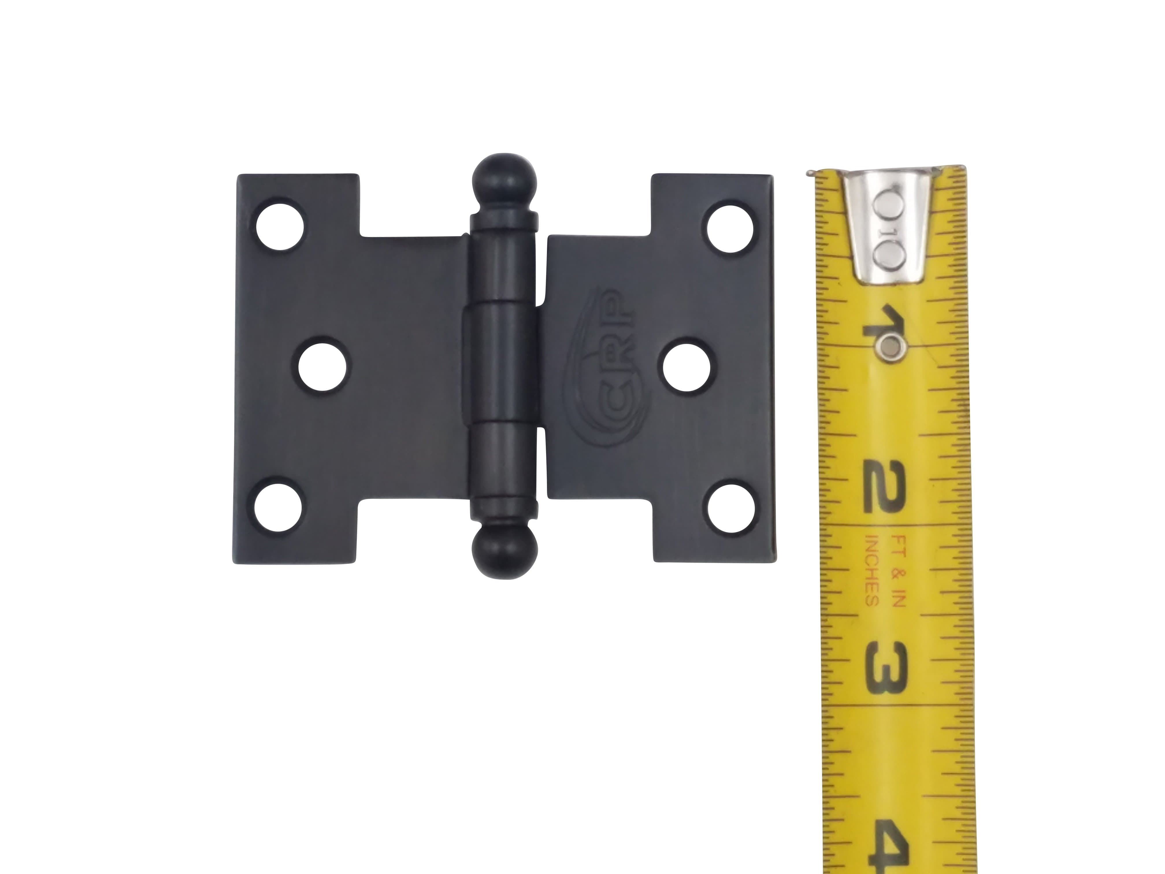 Oil rubbed bronze parliament hinge with wide throw design, available in multiple sizes and sold in two packs.