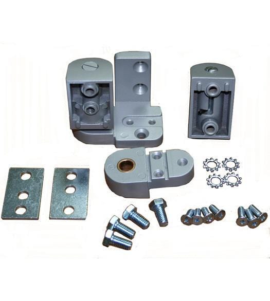 Pivot door hinges YKK style for metal frame doors, designed for 1/8" recessed storefront or face frame applications.