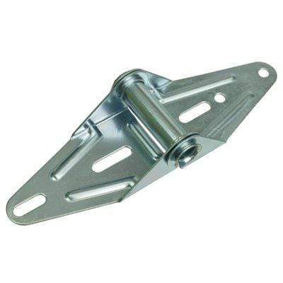 Durable 18 gauge residential garage door hinge for sections 1 to 4, designed for smooth door operation and longevity.