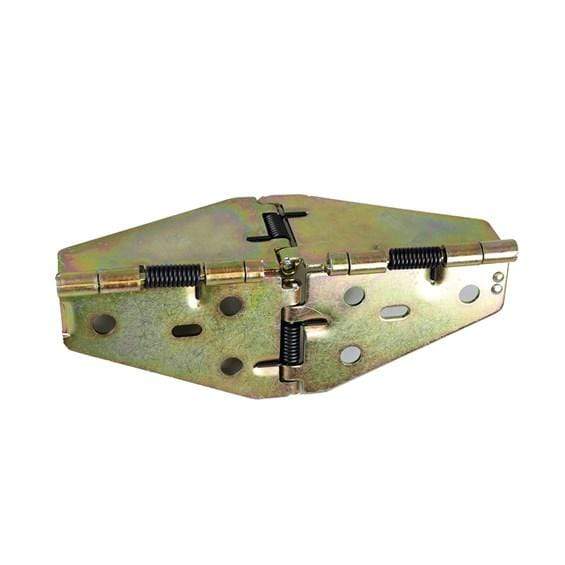 Brass plated steel restaurant table hinges sold as a set, designed for durability and smooth operation.