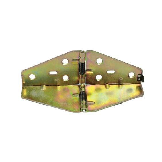 Brass plated steel restaurant table hinges sold as a set, designed for durability and easy installation.