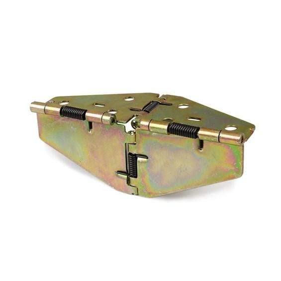 Brass plated steel restaurant table hinges sold as a set, designed for durability and smooth operation.