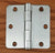 Residential Door Hinges - Plain Bearing Satin Nickel - Butt Hinges - 3.5" Inches With 1/4" Radius - 2 Pack
