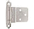 Self-Closing Face Mount Cabinet Hinges - 3/8" Inch (10 Mm) Inset - 2 3/4" X 2 3/16" - Multiple Finishes - 2 Pack