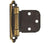 Self-Closing Face Mount Variable Overlay Cabinet Hinges - 2 3/4" x 1 13/16" - Multiple Finishes - 2 Pack