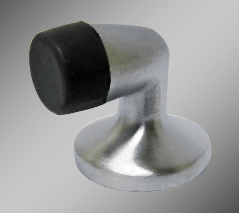 Small Goose Neck Floor Mounted Door Stop - 1 1/4" Inches - Multiple Finishes Available - Sold Individually