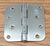 Stainless Steel Ball Bearing Security Hinges - Penrod - 4" With 5/8" Radius Corners - Non-Removable Riveted Pin - 3 Pack