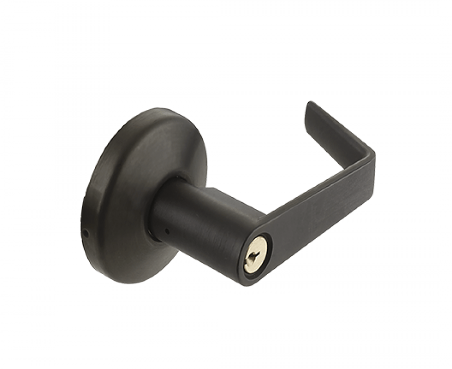 Standard duty cylindrical entrance leverset in various finishes, ideal for residential and commercial use.
