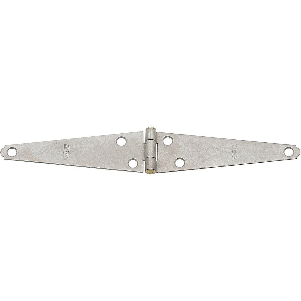 Steel strap hinges with brass pin, galvanized finish, 3 inches, sold in a 2 pack for durable door and gate applications.