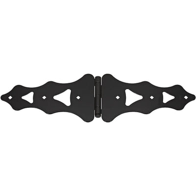 Strap Hinges - Decorative - Heavy Duty - Black - 10 Inches - Sold Individually