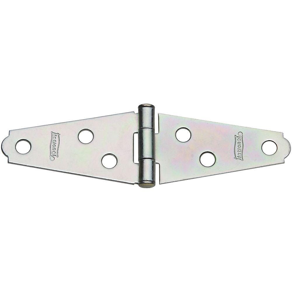 Steel Strap Hinges With Aluminum Pin - Zinc Finish - 2 To 5 Inches - 2 Pack