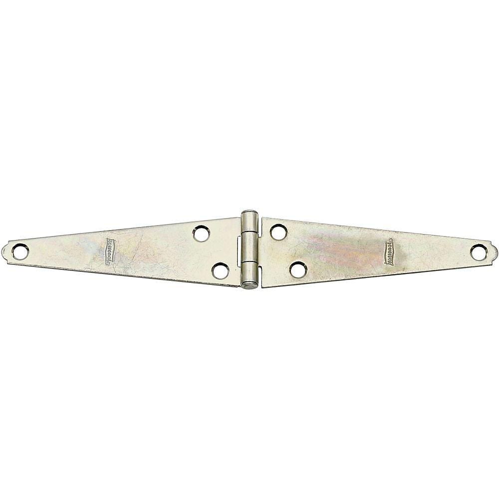 Steel strap hinges with aluminum pin in zinc finish, 2 to 5 inches, sold in a 2 pack for durable door and gate applications.