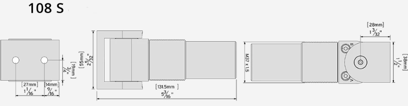 Sureclose adjustable self-closing gate hinge with final snap action for gate gaps of 2.5 to 3 inches. Center mount design.