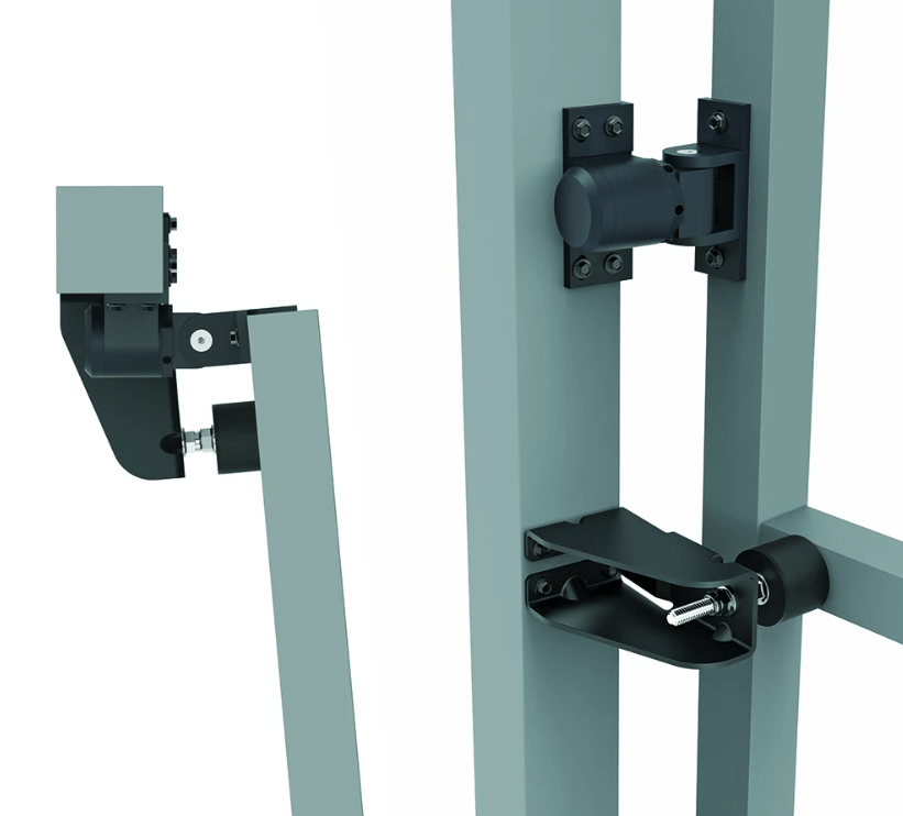 Sureclose Gate Stop for horizontal adjustment, allowing a maximum gate opening of 85 degrees for secure operation.