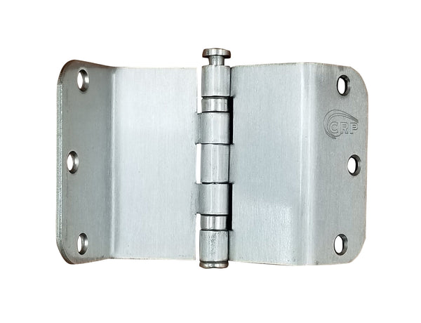 Expandable Swing Offset Door Hinge 3 Pack Brushed 3.5 Inch 1/4 Radius