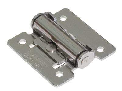 Stainless steel torque hinge for cabinets, sold individually, designed for smooth and durable operation.