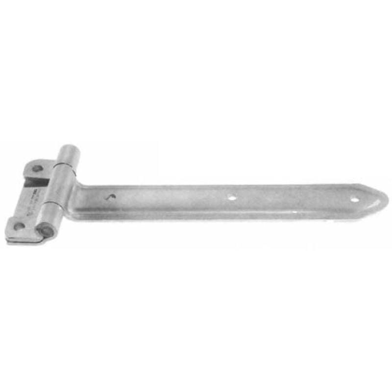 Embossed stainless steel truck and trailer hinge for side and rear doors, available in multiple sizes, sold individually.