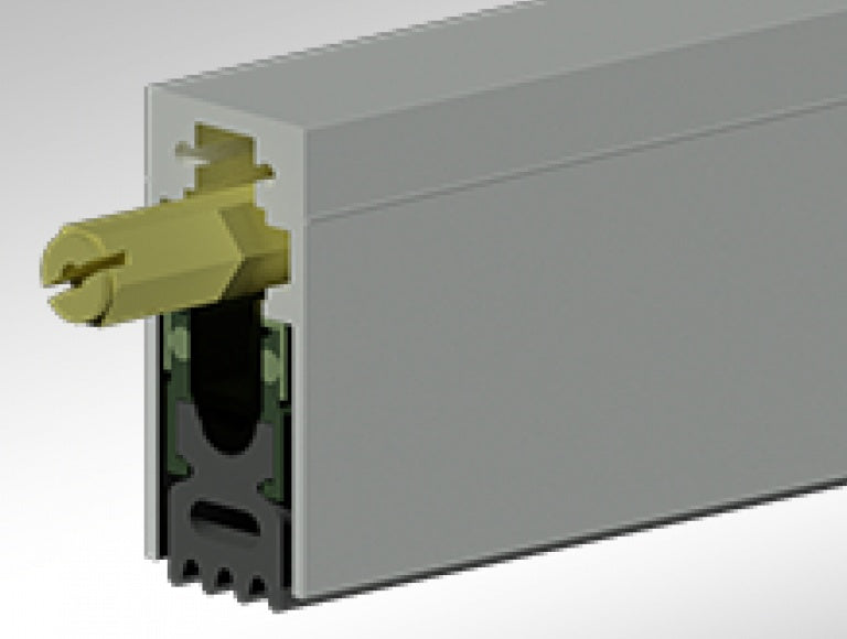 Heavy duty automatic door bottom weather strip seal in multiple sizes and finishes for effective insulation and sealing.
