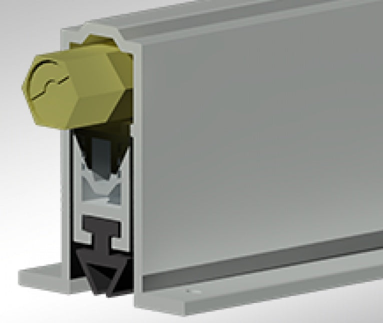 Light duty automatic door bottom weather strip seal, mortised design, available in various sizes and finishes.