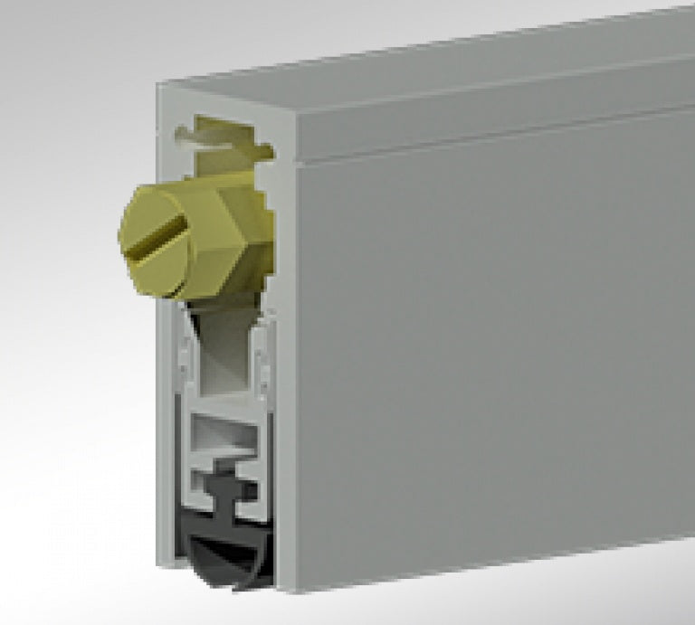 Automatic door bottom weather strip seal in various sizes and finishes, designed for regular duty surface or semi-mortised installation.