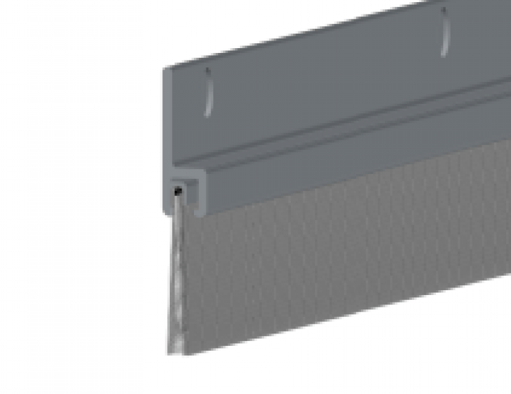 Brush weatherstrip seal in 1/4" width, available in various sizes and finishes for effective weatherproofing.