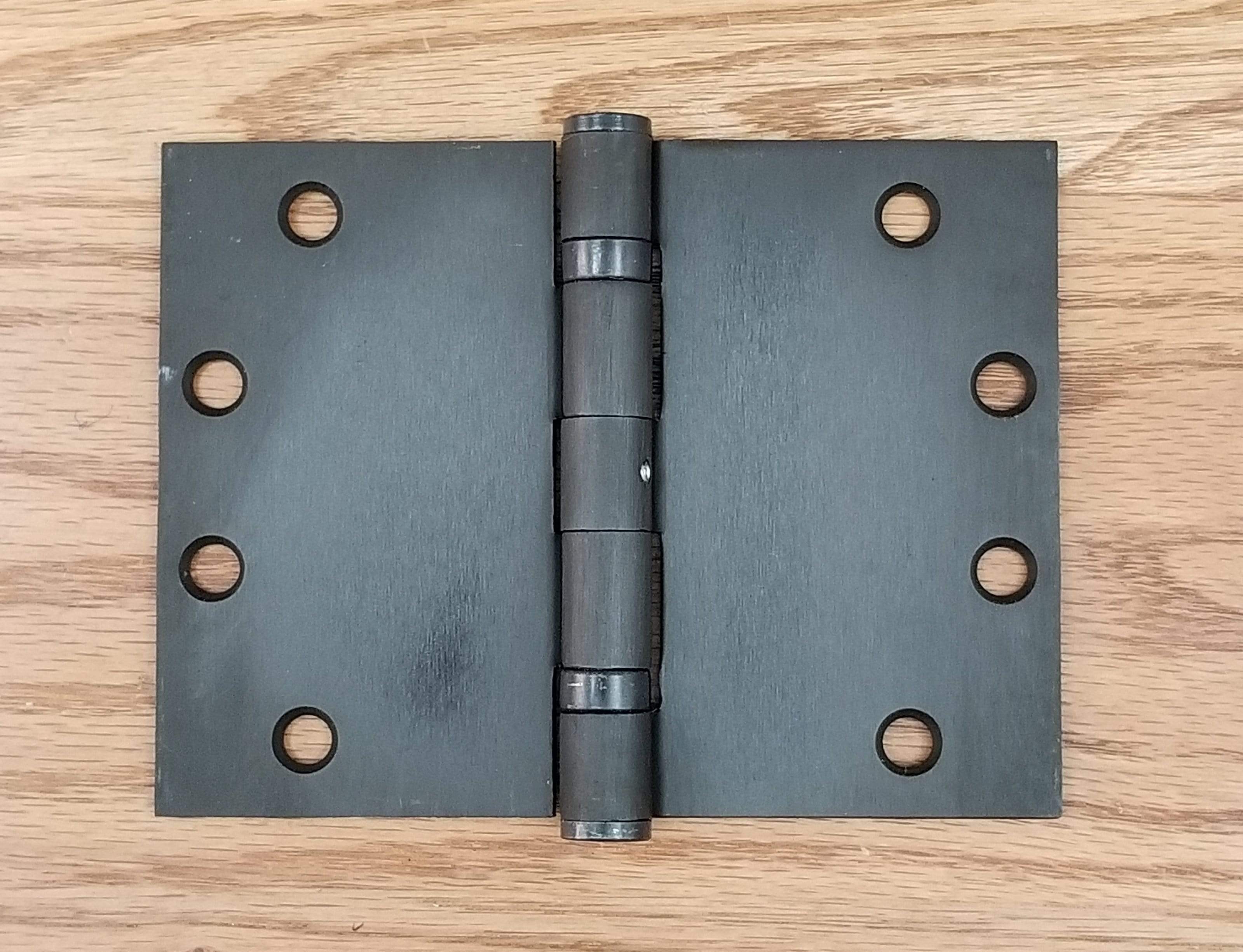 Wide throw steel base hinge, 4.5" x 6", full mortise, standard weight, ball bearing, available in multiple finishes.
