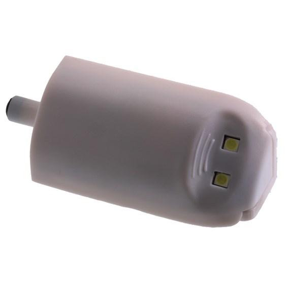 Wireless switched LED cabinet light designed for single or double doors, available in multiple finishes, sold individually.