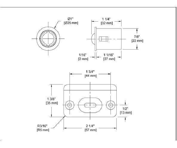 Ball Catch - Drive In Type - Satin Nickel - Ball Catch - 2