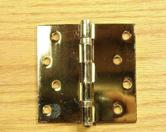 4-inch square ball bearing door hinges in multiple finishes, sold in a 2-pack for smooth door operation.