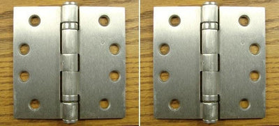 Case - 4" x 4" Square Commercial Ball Bearing Hinges - 25 Pairs - Satin Nickel or Oil Rubbed Bronze - Commercial Ball Bearing Hinges Satin Nickel - 1