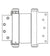 Prime Coated - Bommer Double Acting Spring Hinges Multiple Sizes (3" - 8") - Single Hinge - Double Action Spring Hinges 8 inch x 4 1/4 inch - 2