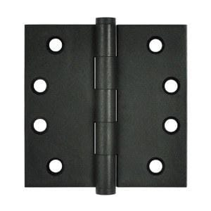4.5" x 4.5" Square Corner Plain Bearing Brass Hinges - Multiple Distressed Finishes - Sold in Pairs - Plain Bearing Solid Brass Hinges White Bronze Dark - 3