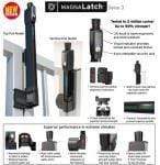 Safety Gate Latch - Top Pull - Black ML3TPKA - Safety Gate Latches - 3