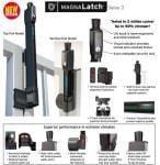 Safety Gate Latch - Vertical Pull - Black ML3VPKA - Safety Gate Latches - 3