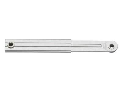 Ultra Mini Lid Stay in stainless steel, 3 5/16 inches long, offers 80° opening for smooth lid operation. Sold individually.