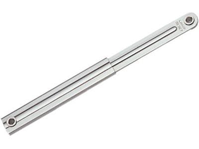 Ultra Mini Lid Stay in stainless steel, 5 33/64 inches long, provides an 80° opening for secure lid support.