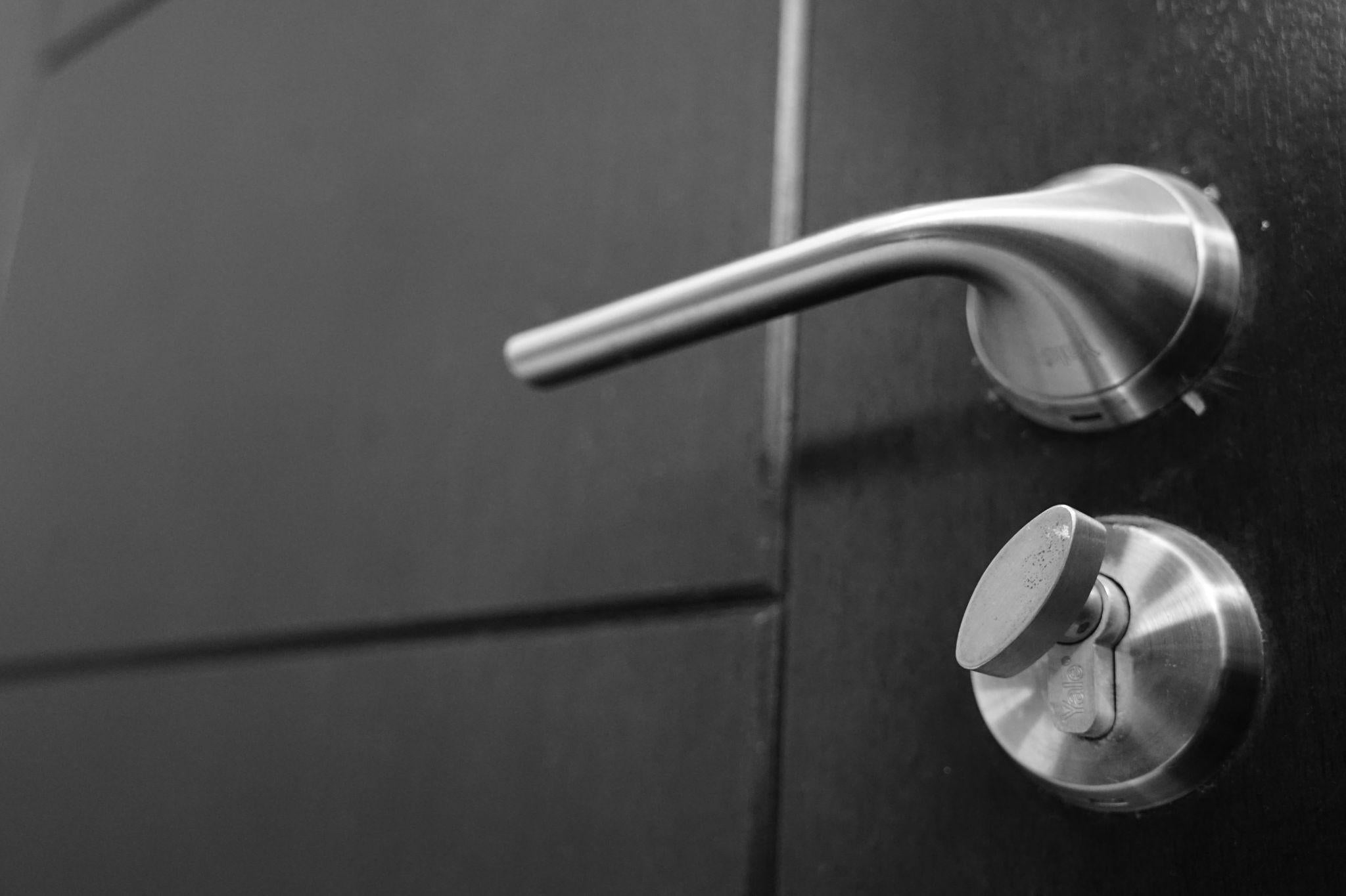 Door knobs tend to be more compact than levers.