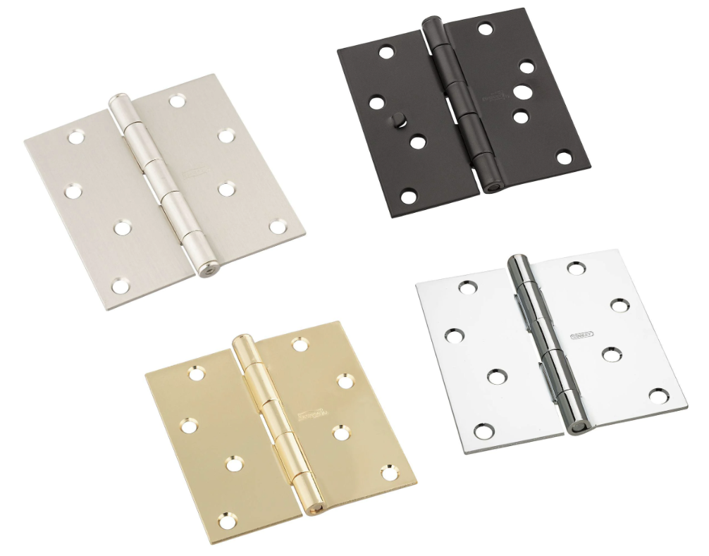 Door hinge finishes