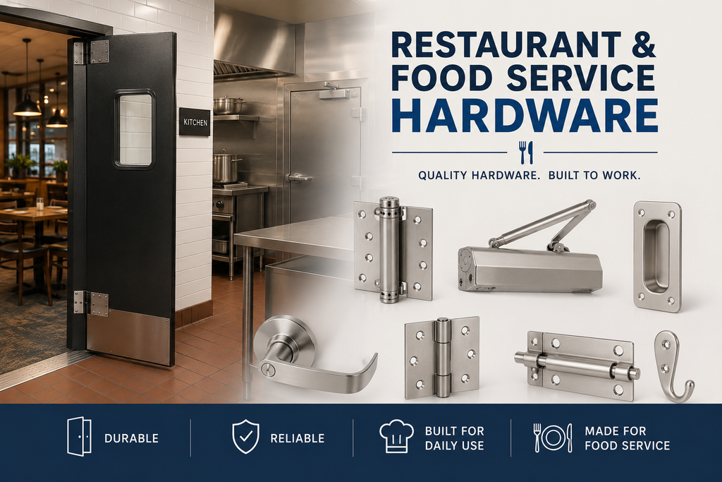 Restaurant & Food Service Door Hardware — Commercial Hinges | HingeOutlet