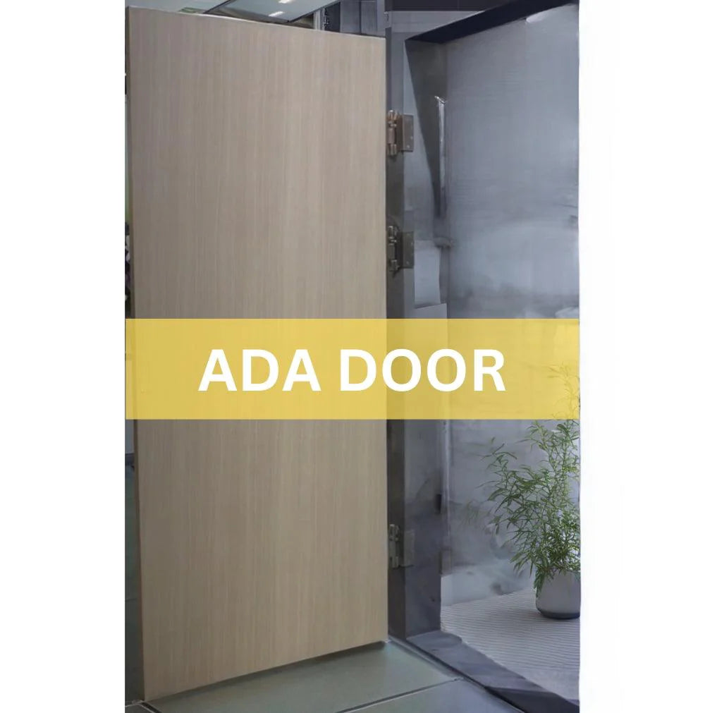 Mechanical adjustable swing clear hinges, 4.5” x 4.5”, fire-rated, stainless steel, sold in a 3 pack for durable door applications.