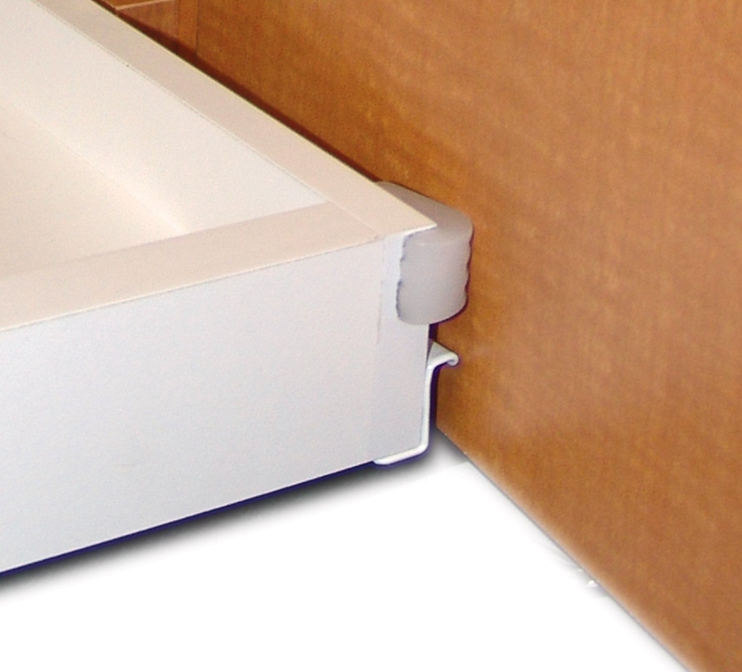 Drawer bumpers in a 10 pack, designed to cushion drawers and prevent damage to surfaces. Ideal for home use.
