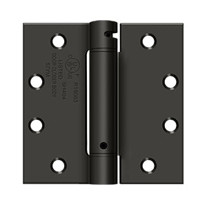 Commercial spring hinges 4 1/2" square in a 2 pack, ideal for heavy-duty doors and smooth operation.