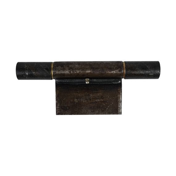 Steel weld-on rear door hinge for trucks and trailers with a 1/4 inch offset, sold individually for durable use.