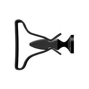 Shutter door holder 2-3/4 inch in various finishes, designed for secure door positioning, sold individually.
