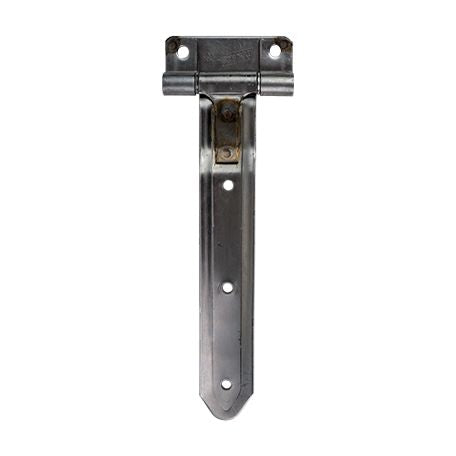 Embossed stainless steel square corner hinge with reverse brackets, available in multiple sizes for trucks and trailers.