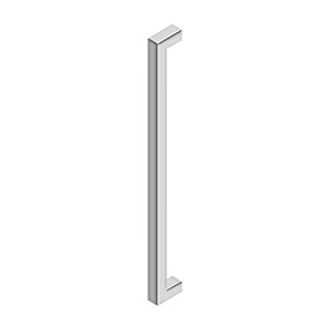 Contemporary single side pull handle available in multiple sizes and finishes, sold individually for versatile use.