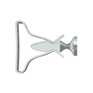 Shutter door holder 2-3/4 inch in various finishes, designed for secure door positioning, sold individually.