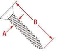 316 Marine Grade Hinge Screws For Wood - Flat Head Phillips - #10 X 1-1/2" - 8 Pack