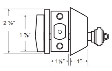 Heavy duty single cylinder deadbolt with maximum security features, available in multiple finishes and Grade 2 rating.