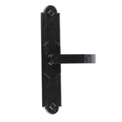 Magnetic escutcheon plate handle for garage doors, 11 inches, black hammered finish, sold individually.